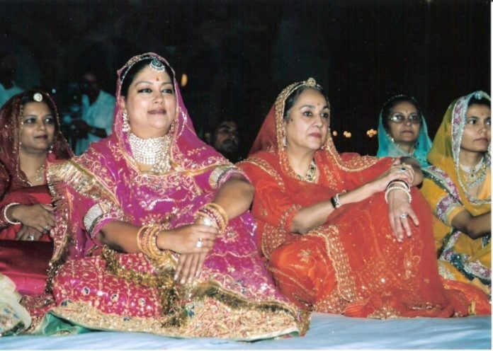 CM Vasundhara Raje with Rajput Queen Vasundhara Raje
